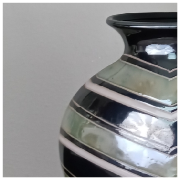 "THREE HANDS" Geometric Eclectic Ceramic Vase - Picture 7 of 9